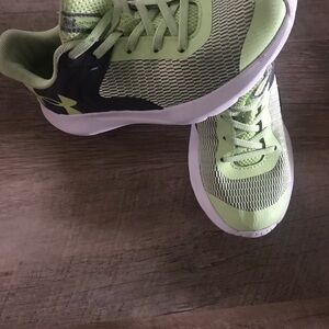 Green and Black Athletic Shoes